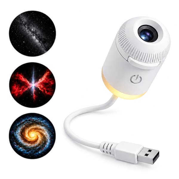 2-i-1 Stjerneprojektor & Natlampe med USB – Starry Sky