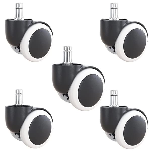 5-Kpl Pyörät Toimistotuoliin - 11 mm Black