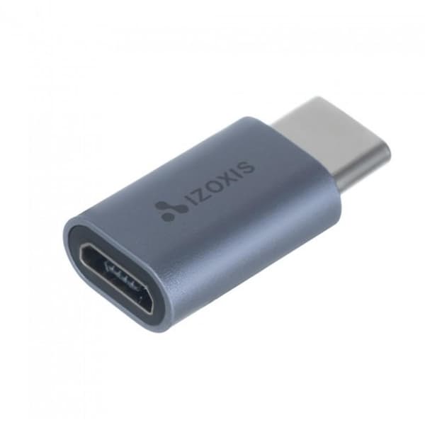 Micro-USB - USB-C -sovitin Grey