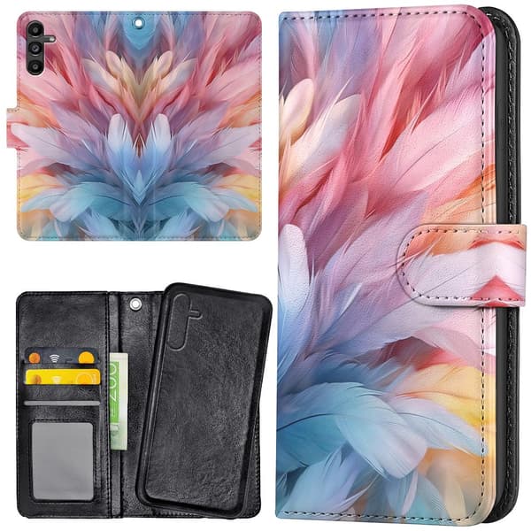 Samsung Galaxy A37 5G - Plånboksfodral/Skal Feathers