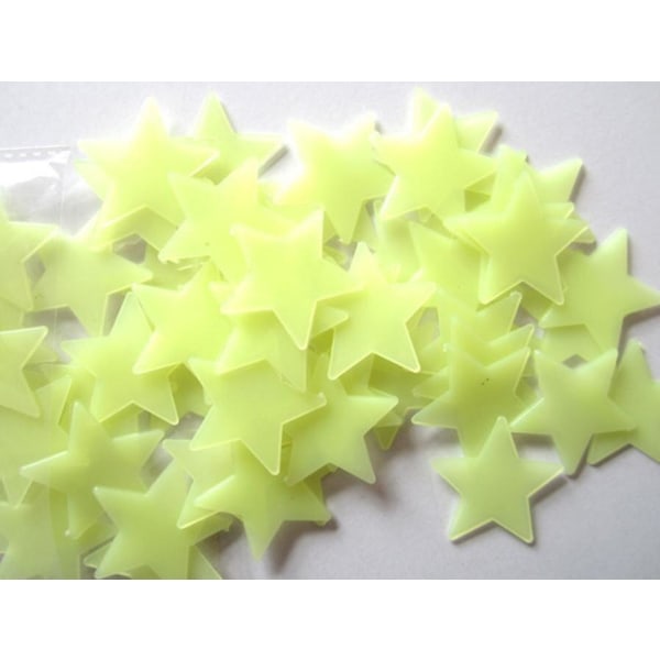 50-Pack - Stjernehimmel - Vægoverføringsbillede lysende stjerner Yellow