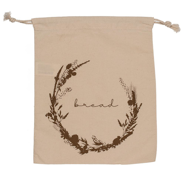 Brødpose i Bomull - Pose for Brød - Naturhvit - 35 x 29 cm Beige