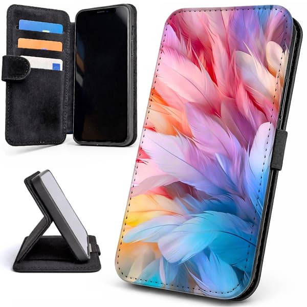 Plånboksfodral / Mobilfodral till iPhone 7 / 8 / SE - Feathers