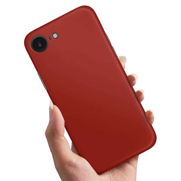 Skal / Mobilskal till iPhone 16e / 17e - Mörkröd