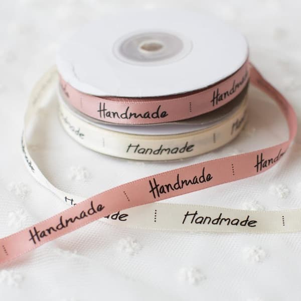 Presentsnöre Handmade / Satinband - 2m Pink
