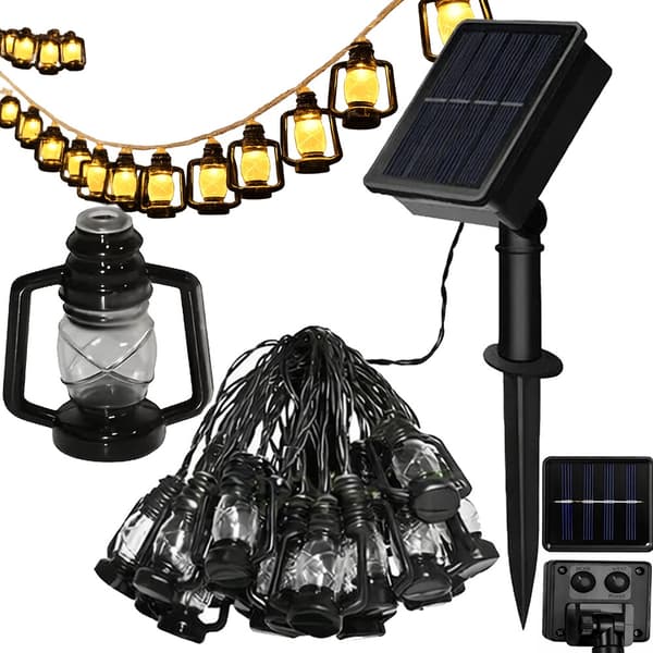 Solcellsslinga LED lyktor 50-LED