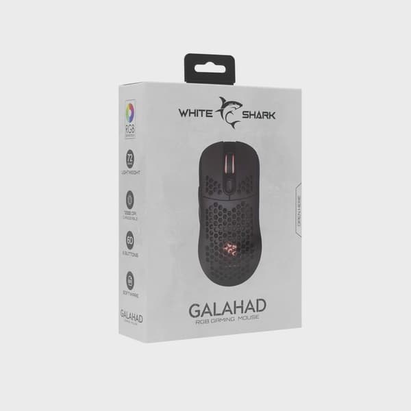 White Shark GALAHAD Gaming Mus 6D 7.200dpi Svart