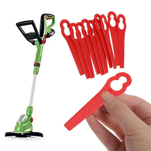 10-Pak Trimmerblader - Kniver til gresstrimmer Red