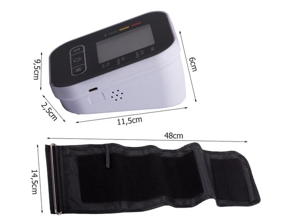 Blodtrycksmätare överarm - LCD-display med arytmikontroll