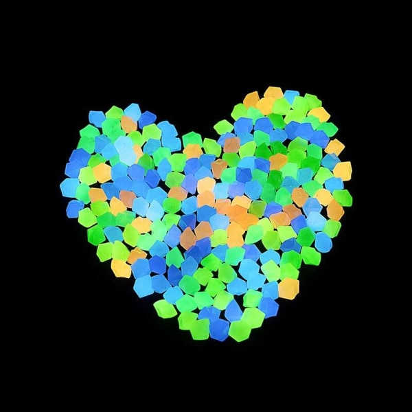 150 stk Selvlysende Sten - Glow in the Dark Dekoration Multicolor