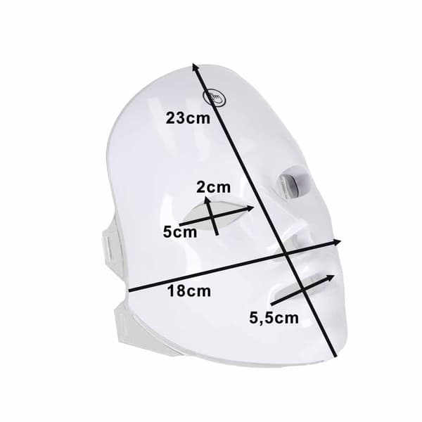LED Ansiktsmask med Ljusterapi - 90 LED-lampor & 7 ljusfärger