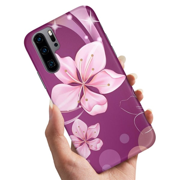 Huawei P30 Pro - Cover/Mobilcover Hvid Blomst