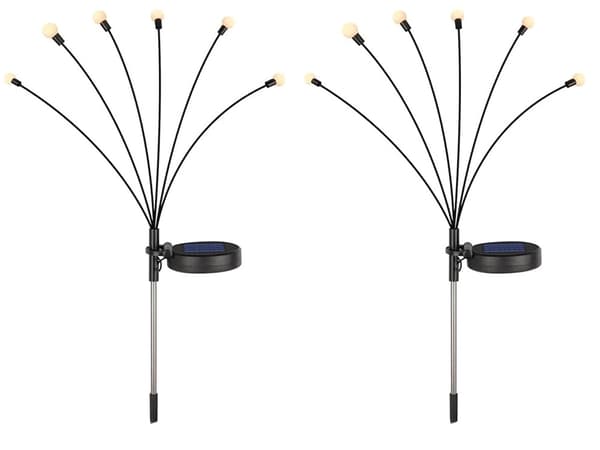 Solcellslampor klot 2 st 70 cm 6 grenar