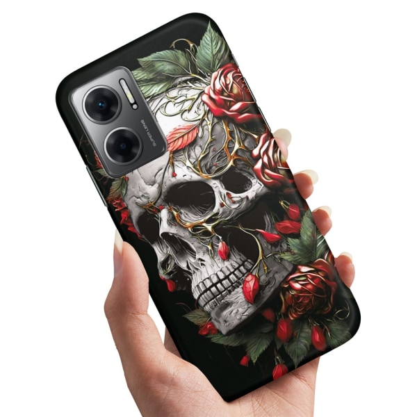 Xiaomi Redmi 10 5G - Cover/Mobilcover Skull Roses