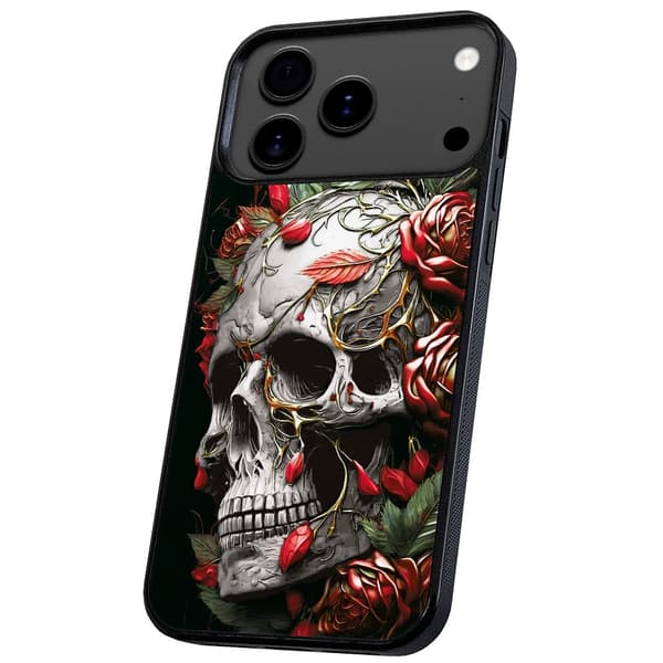 iPhone 17 / 18 Pro Max - Deksel/Mobildeksel Skull Roses