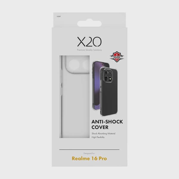 X2O Anti-Shock Skal Realme 16 Pro Transparent
