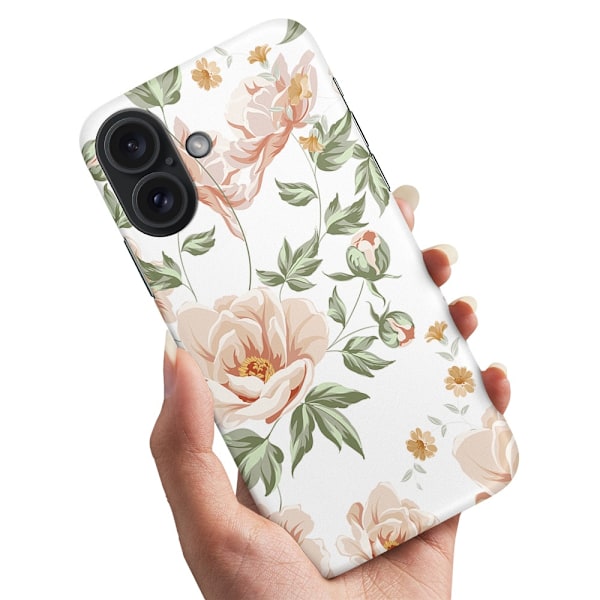 iPhone 16 Plus - Cover/Mobilcover Blomstermønster