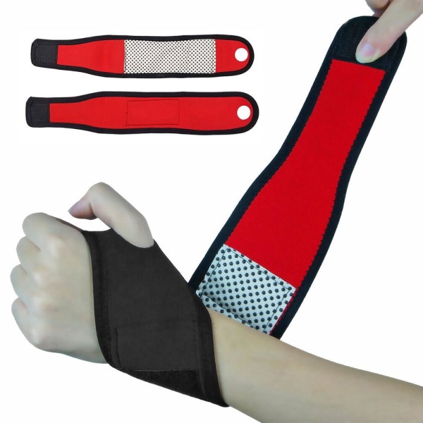 1-pari Rannetuet / Tuet Ranteille / Lämmittävä Magneetti Black one size