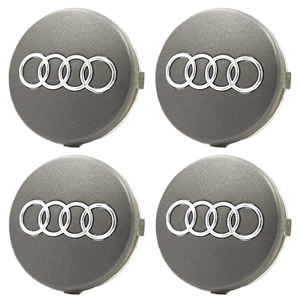 4-Kpl - Audi Keskimerkki - Auto Silver 68 mm