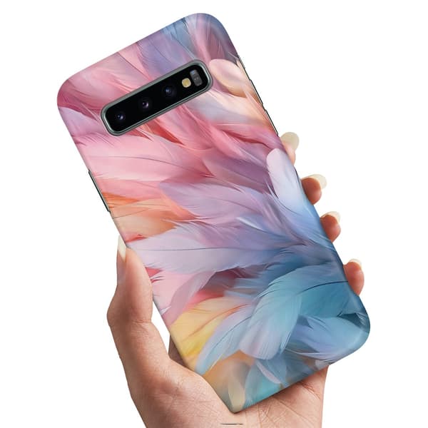 Deksel / Mobildeksel til Samsung Galaxy S10 - Feathers