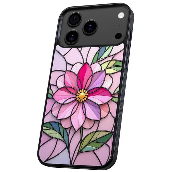iPhone 17 Pro / 18 Pro - Deksel/Mobildeksel Glass Flower