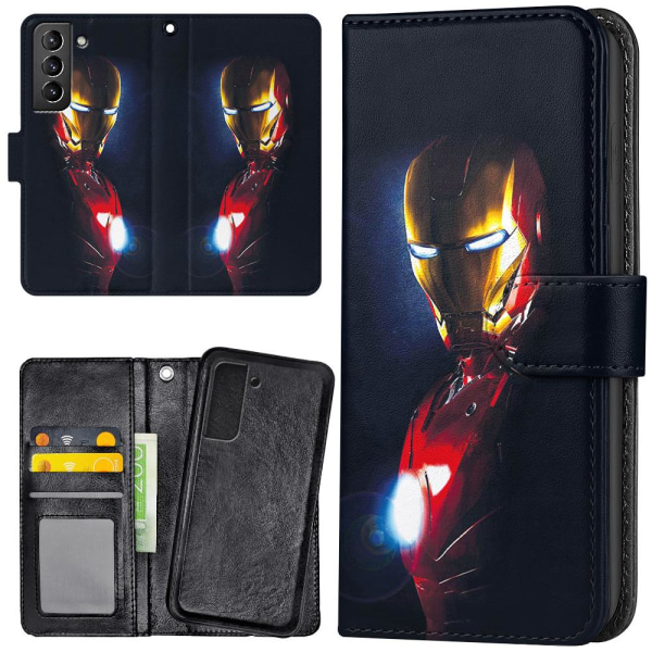 Samsung Galaxy S22 - Plånboksfodral/Skal Glowing Iron Man multifärg