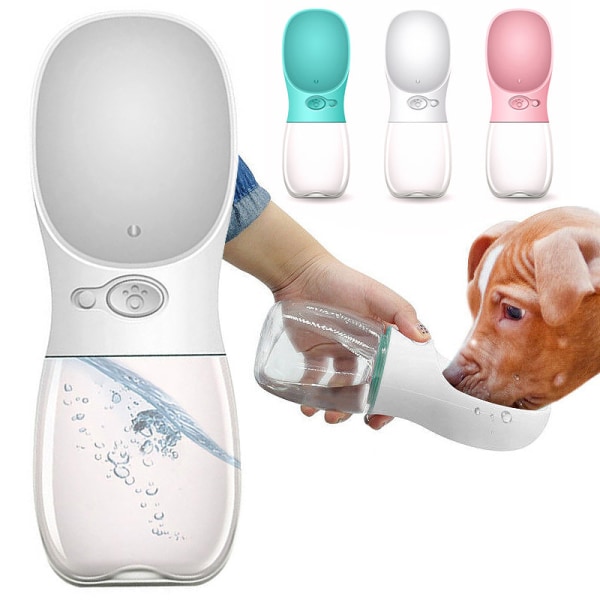 Vandflaske til Hund / Hundeflaske 350ml - Flere farver White