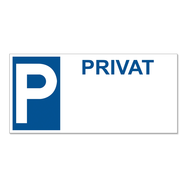 Parkeringsskylt / Varningsskylt Parkering / Trafikskylt - Skylt MultiColor 14x30 - PRIVAT