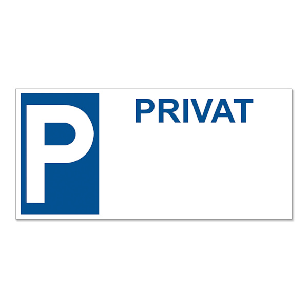 Pysäköintimerkki / Pysäköintivaroitusmerkki / Liikennemerkki MultiColor 14x30 - PRIVAT