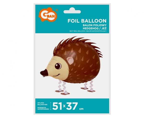 Igelkott, gående folieballong 51 cm
