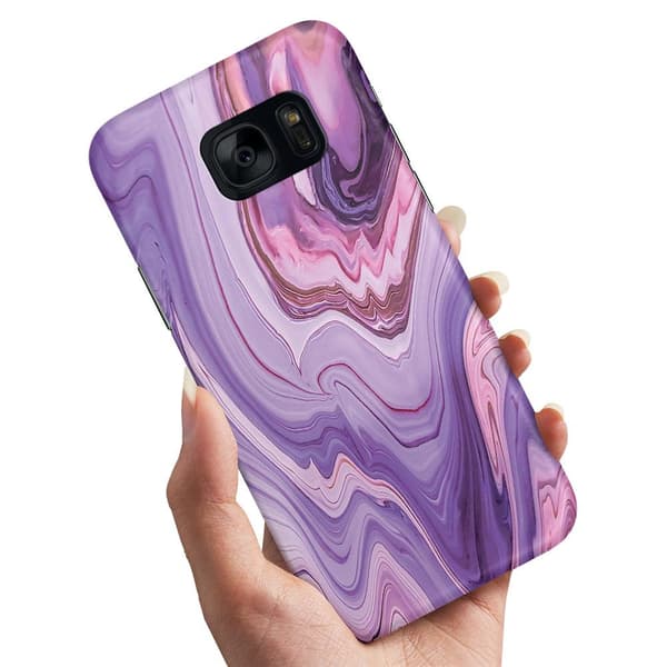 Deksel / Mobildeksel til Samsung Galaxy S7 Edge - Marmor Multicolor
