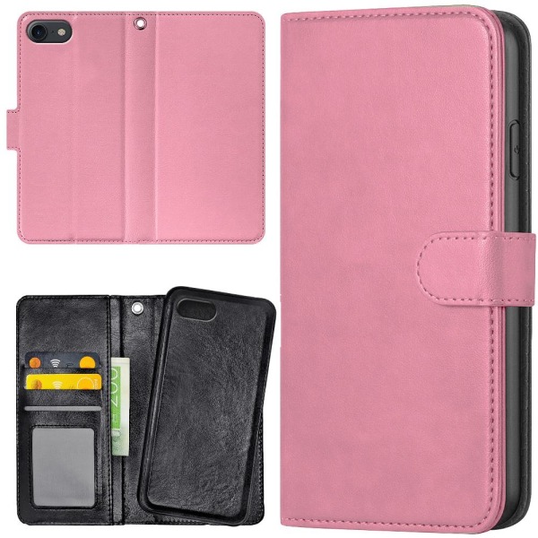 iPhone 7/8/SE - Lommebok Deksel Lyserosa Light pink