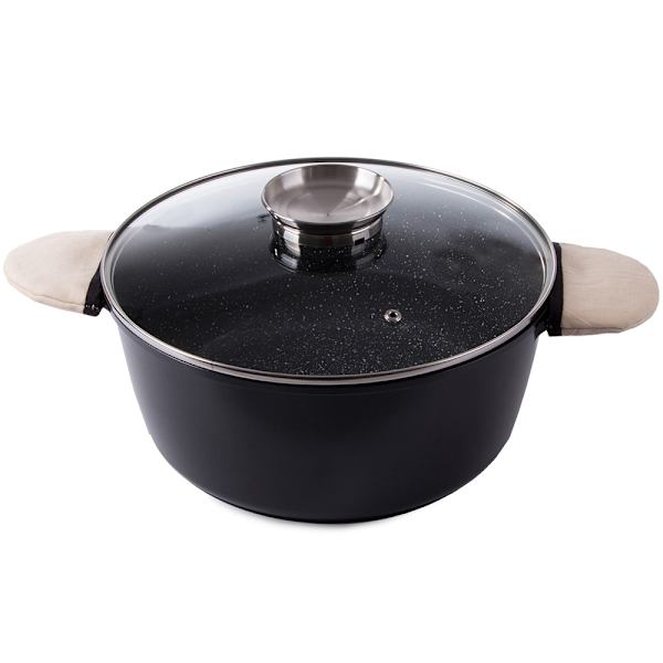 8L Gryta med lock – Non stick beläggning – Induktionshäll