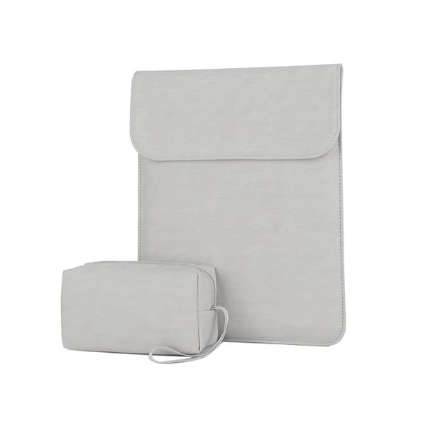 13,3" Laptop Sleeve / Computertaske / Macbook - Læder Light grey