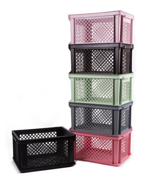 Cykelkorg plast 40×30×22 cm grön