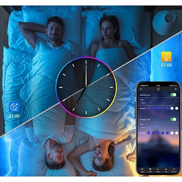 Hexagon Væglampe / LED-lampe i 6 moduler – Fjernstyret