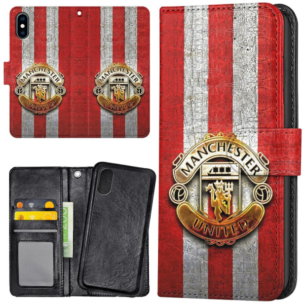 iPhone X/XS - Plånboksfodral/Skal Manchester United