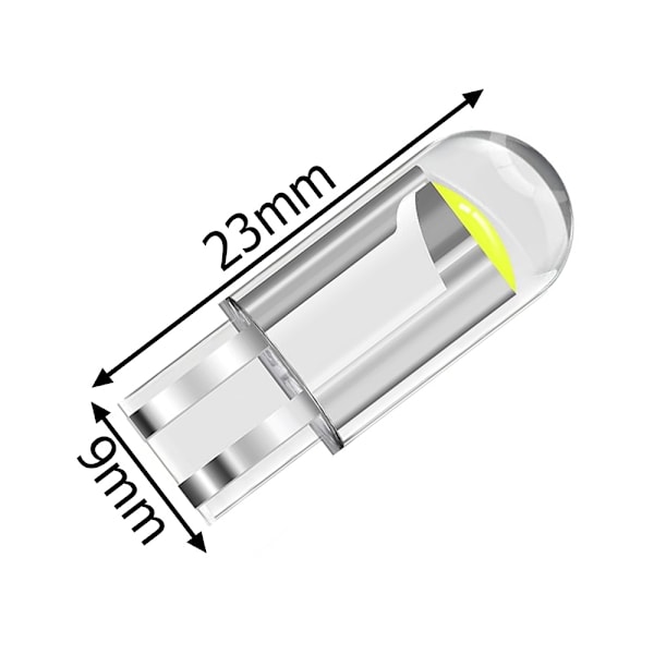 2-Pack - T10 W5W Vita Diodlampor - Bil LED-Ljus