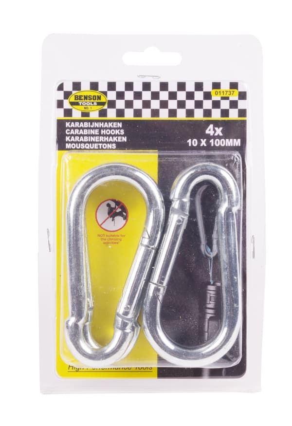 Karbinhakar 4-pack 10×100 mm