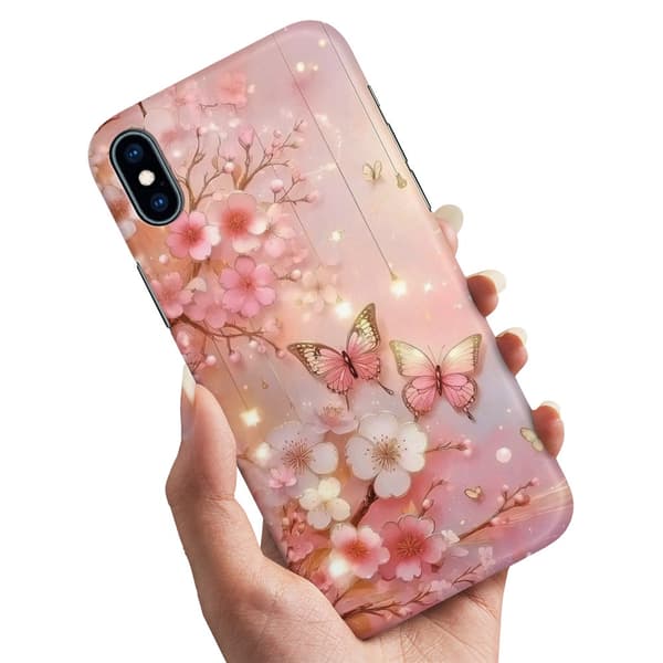 Deksel / Mobildeksel til iPhone XR - Flowers & Butterflies