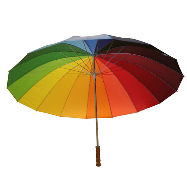 Paraply Ø130 cm 16 spröt regnbåge