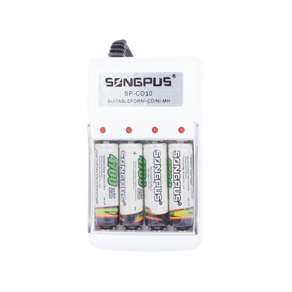 4x Batterioplader - AA/AAA Batterier