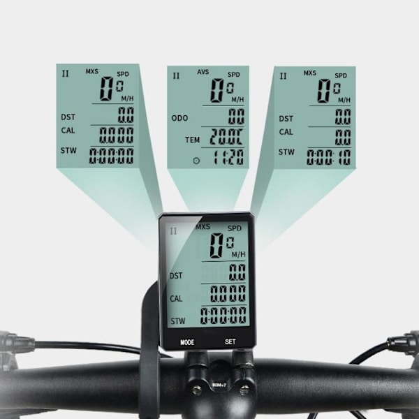 Cykelcomputer / Hastighedsmåler til Cykel Black