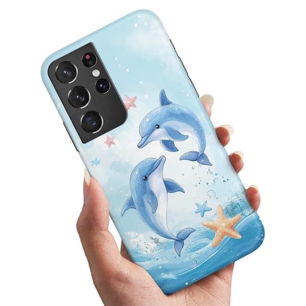 Deksel / Mobildeksel til Samsung Galaxy S21 Ultra - Dolphins