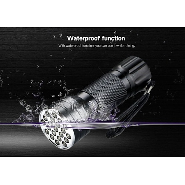 2-Pak - UV-lampe / Blacklight Lommelygte – Sedeldetektor