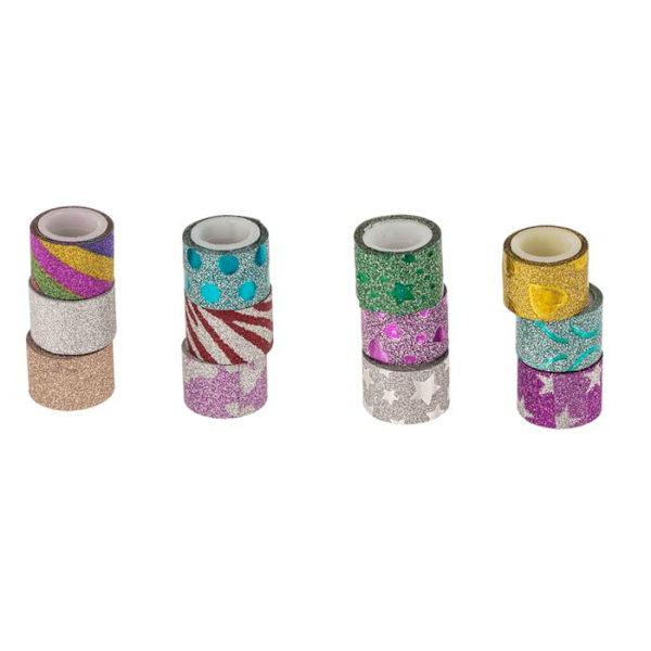 12-Kpl - Koristeteippi Askarteluun – Teippi Multicolor