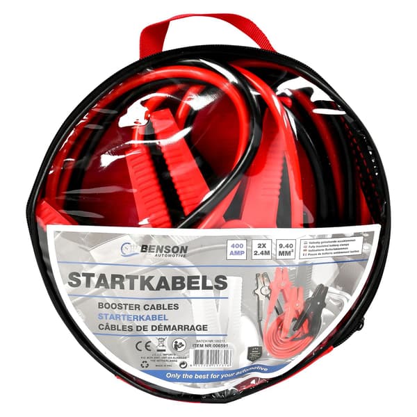 Startkablar 400 A med väska 2,4 m kabel