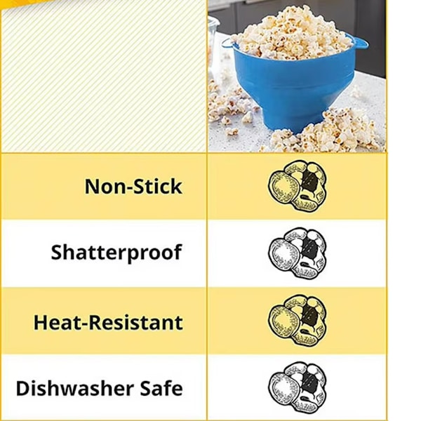 Popcornmaskin / Popcornskål - Lag popcorn i mikrobølgeovnen