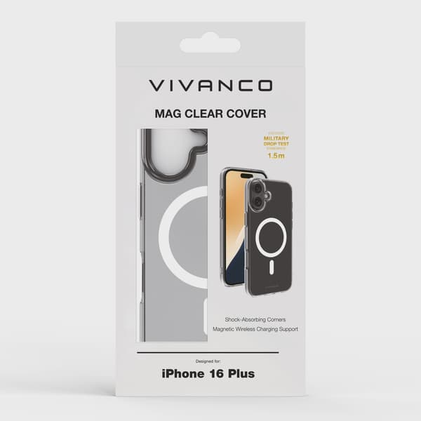 Vivanco Mag Clear skal iPhone 16 Plus Transparent