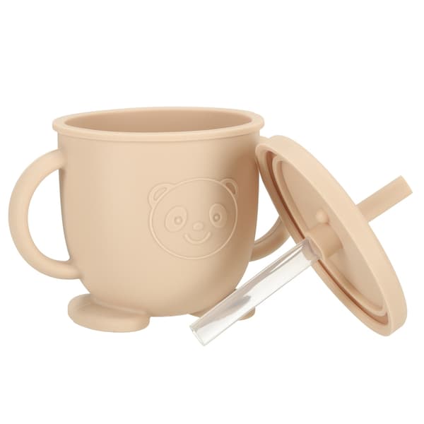 Barnservis / Barnbestick i Silikon - 8-delar Beige